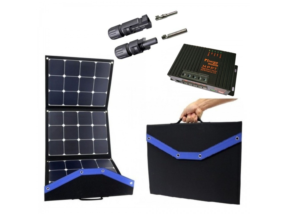 Kit panneau solaire 25W 12V avec régulateur de charge 20A, idéal