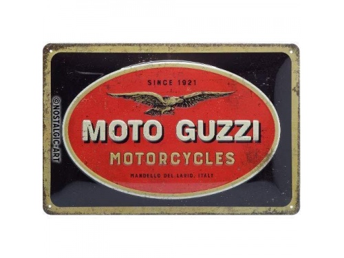 Plaque émaillée 20X30 cm. Collection Moto Guzzi