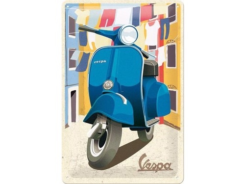 Plaque émaillée 20X30 cm. Collection Vespa Italian Laundry