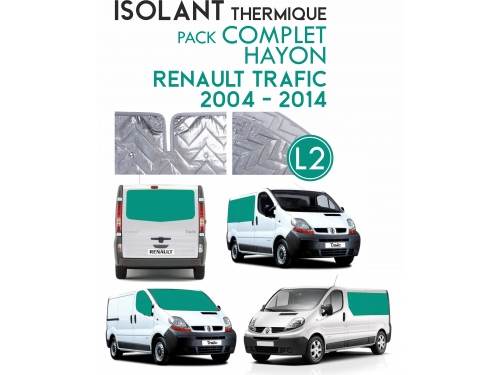 8 Pièces. Hayon. L2H1.ISOLANT THERMIQUE ALU RENAULT TRAFIC (2004-2014)