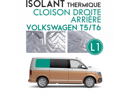 Isolant thermique alu CLOISON DROITE ARRIÈRE Volkswagen T5 ou T6 L1