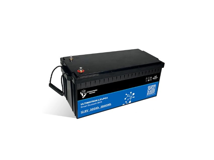 Ultimatron Batterie Lithium 12.8V 300Ah PRO 3840Wh LiFePO4 Smart BMS Avec Bluetooth