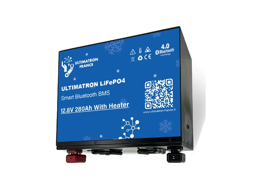 Batterie Lithium 280Ah 12V LiFePO4 sous le siège-Bluetooth-BMS-Chauffage-Ultimatron