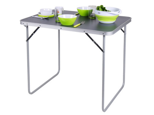 Table en aluminium enroulable