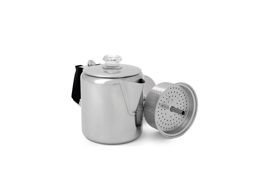 Cafetière percolateur en acier inoxydable, 900 ml, 6 tasses