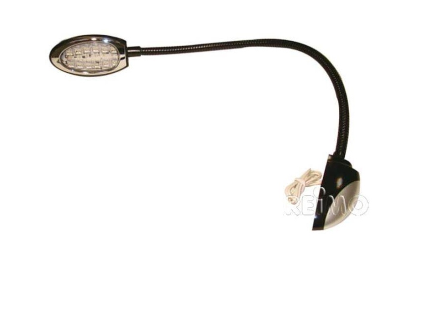 Lampe de lecture LED 12V, 1W, argent mat, 330mm, pour allume