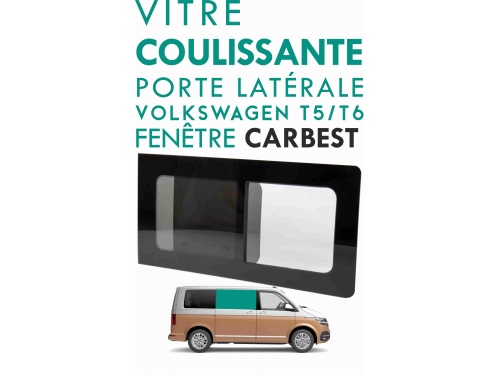 Fenêtre CARBEST  Vitre coulissante pour porte latérale sur VW T5/ T6