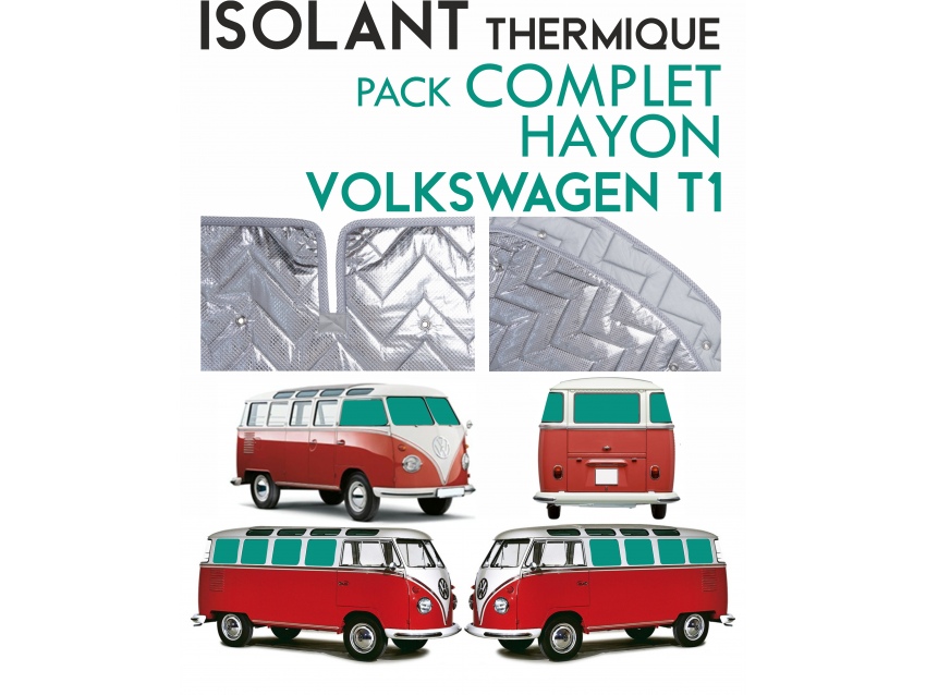 8 Pièces. T1 SPLIT ISOLANT OCCULTANT THERMIQUE ALUMINIUM VOLKSWAGEN COMBI T1 SPLIT