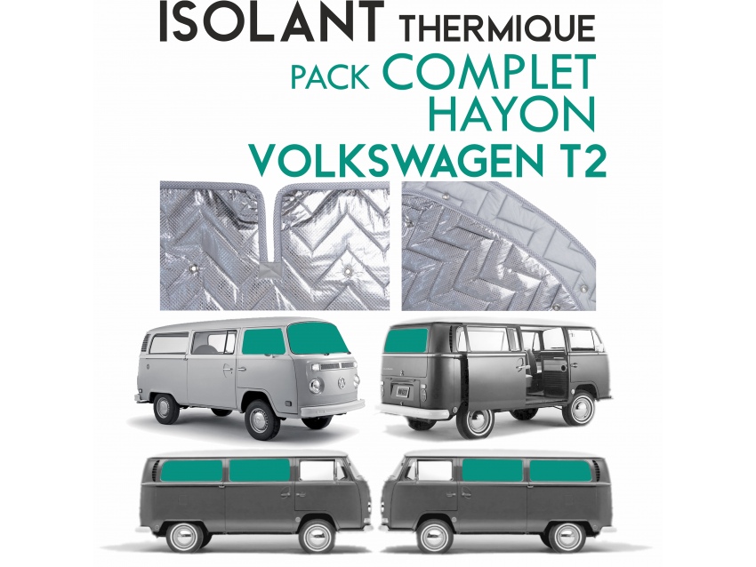 8 Pièces. T2 ISOLANT OCCULTANT THERMIQUE ALUMINIUM VOLKSWAGEN COMBI T2