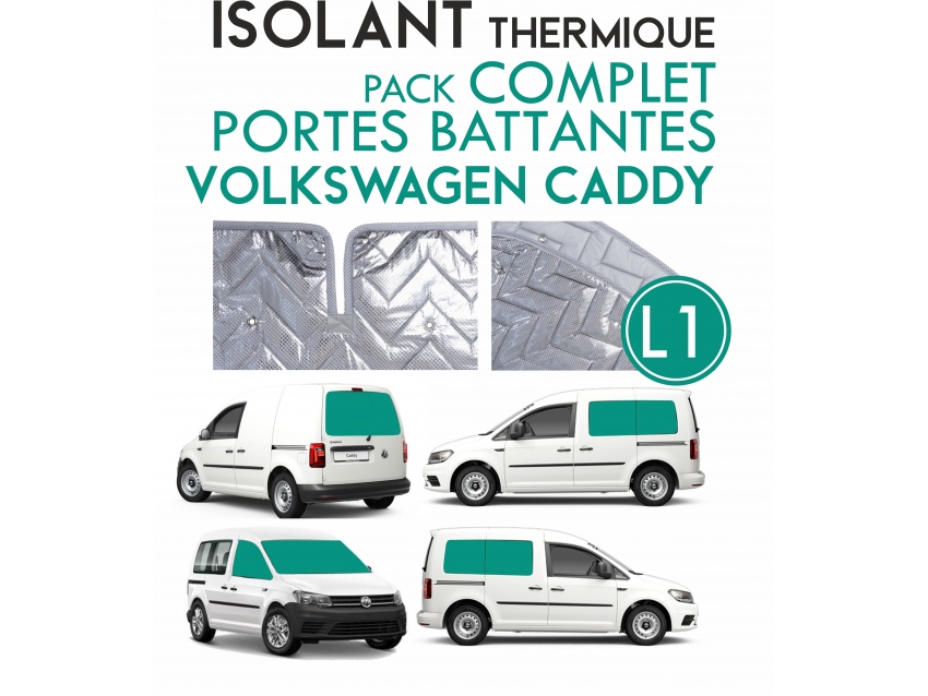 9 Pièces. Portes Battantes. L1H1.ISOLANT OCCULTANT THERMIQUE ALUMINIUM VOLKSWAGEN CADDY 4 (2012-2020)