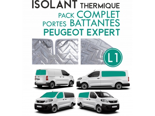 9 Pièces. Portes battantes. L1H1.ISOLANT OCCULTANT THERMIQUE ALUMINIUM PEUGEOT EXPERT COURT