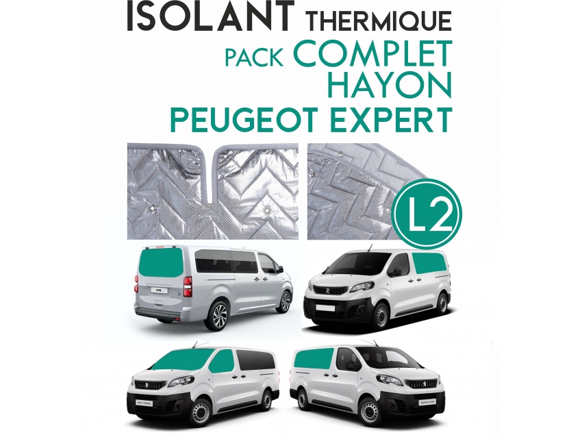 8 Pièces. Hayon. L2H1. ISOLANT OCCULTANT THERMIQUE ALUMINIUM PEUGEOT EXPERT LONG