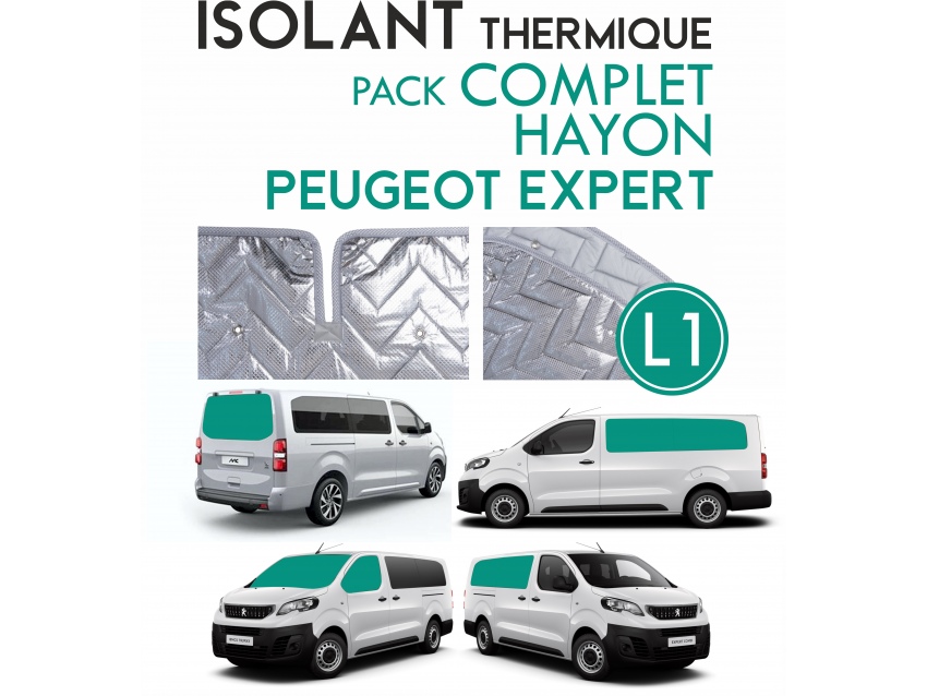 8 Pièces. Hayon. L1H1. ISOLANT OCCULTANT THERMIQUE ALUMINIUM PEUGEOT EXPERT COURT