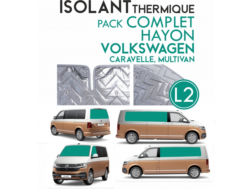 8 Pièces. Hayon. L2H1.ISOLANT OCCULTANT THERMIQUE ALUMINIUM VOLKSWAGEN CARAVELLE ET MULTIVAN