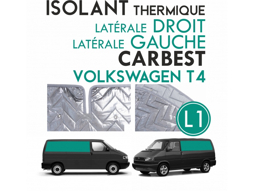 Isolant thermique Volkswagen T4 de 1990-03 en 4 parties (salon) à empattement court