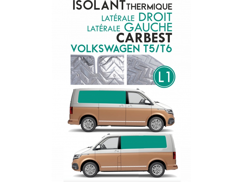 Isolant thermique alu Volkswagen T5 - T6 Espace arrière L1H1