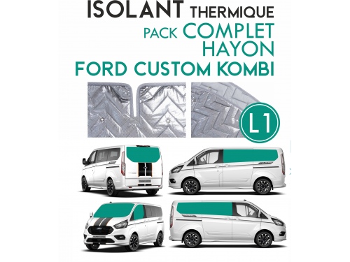 8 Pièces. Hayon. L1H1.ISOLANT THERMIQUE ALU FORD CUSTOM KOMBI