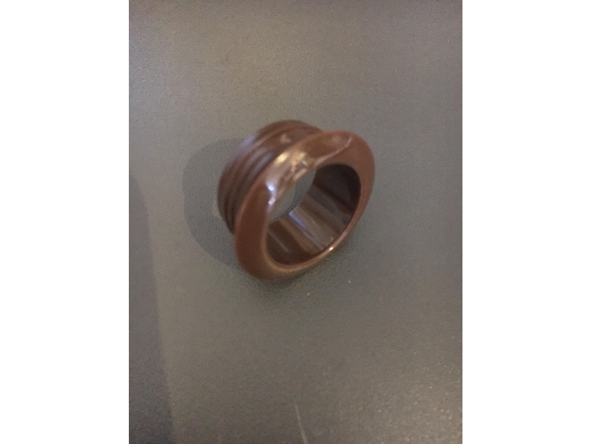 Rosace pour mini serrure push lock 15 mm d'épaisseur marron