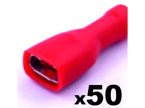 Cosse électrique Pointe 12mm rouge en sachet de 5 