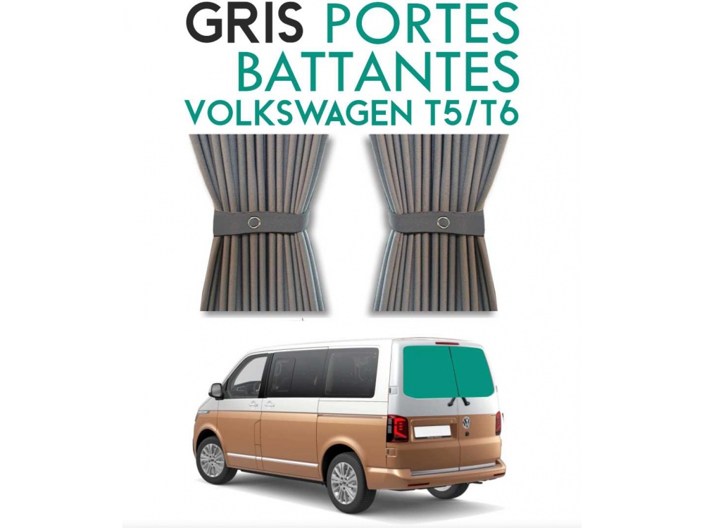 VW T4 Rideaux Caravane rideaux Kit pour 2 latéral VITRES Stores gris  couleur 