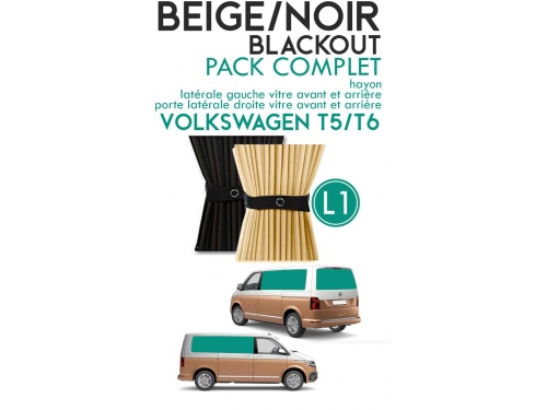 VW T4 Rideaux Caravane rideaux Kit pour 2 latéral VITRES Stores gris  couleur 